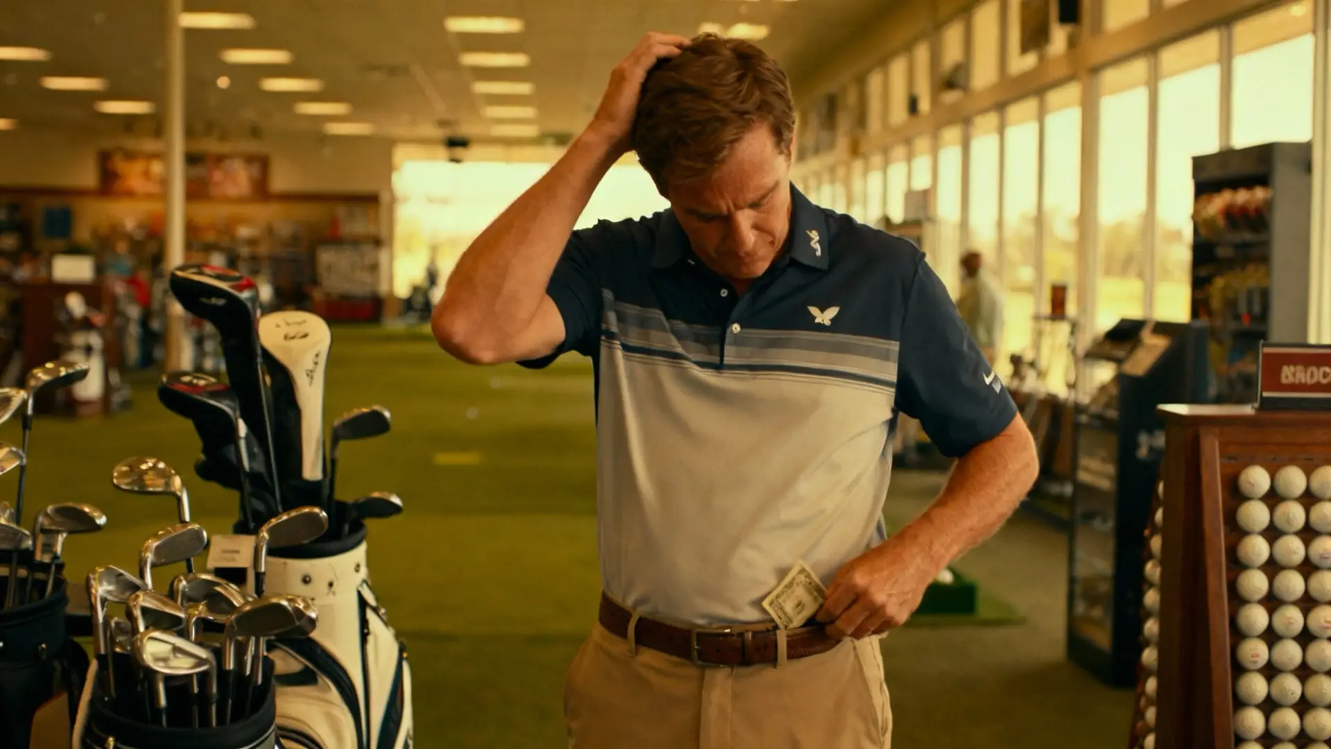 Golfeur cherchant combien dépenser